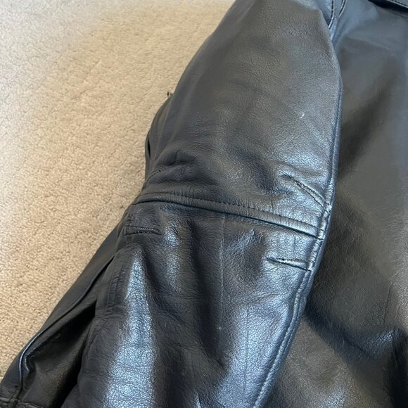 River Road Men’s Caliber Lined Motorcycle Jacket Sz 42 Black Leather Elbow Pad - Picture 13 of 13